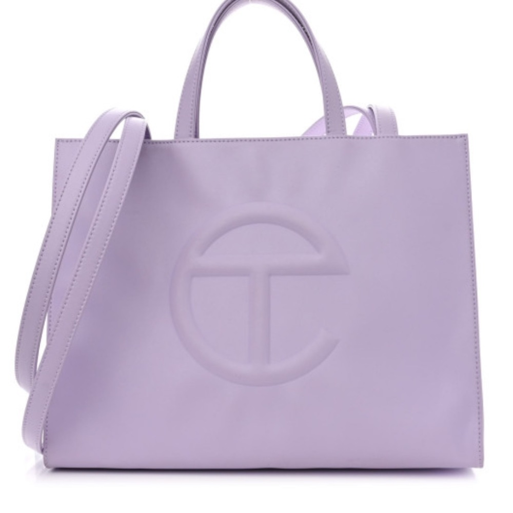 Vegan Leather Medium Shopping Bag Lavender